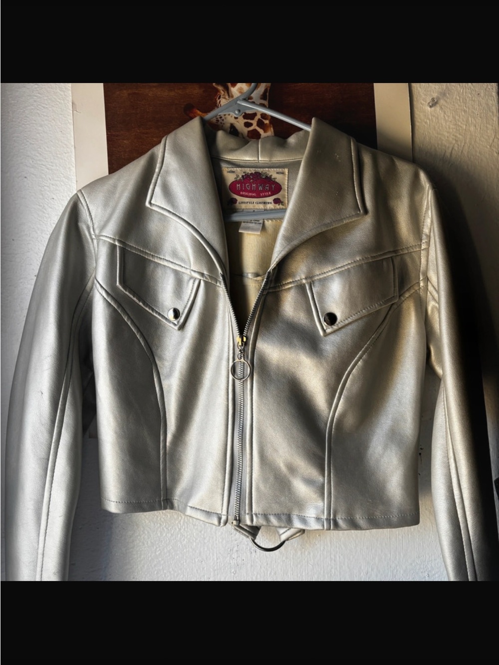Vintage 90s Silver Motor Jacket